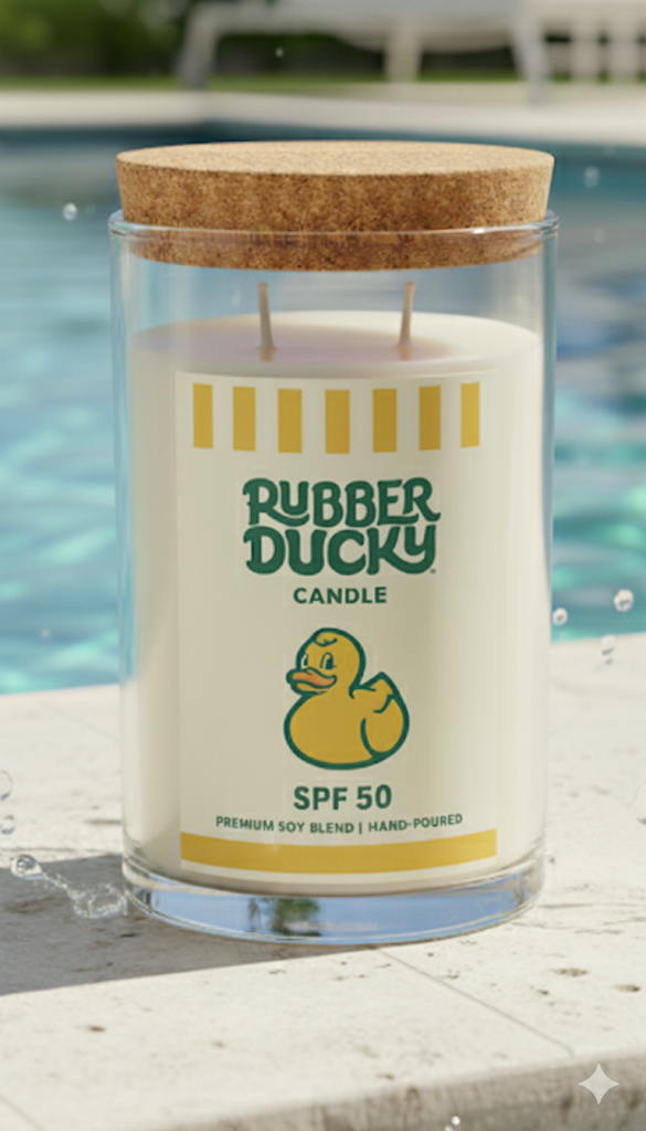 Rubber Ducky Sunscreen Candle